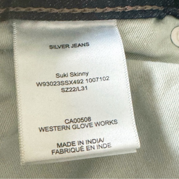 Silver Jeans Suki Skinny Midrise Curvy Fit Jeans 22W - Picture 15 of 16